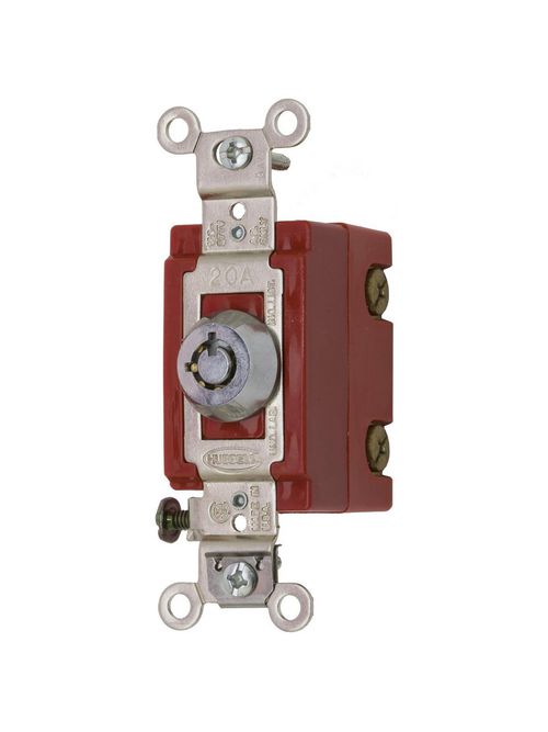 Hubbell Wiring Devices HBL1222RKL 20 Amp 120/277 VAC 2-Pole Chrome Locking Toggle Switch Hubbell Wiring Devices HBL1222RKL 20 Amp 120/277 VAC 2-Pole Chrome Locking Toggle Switch