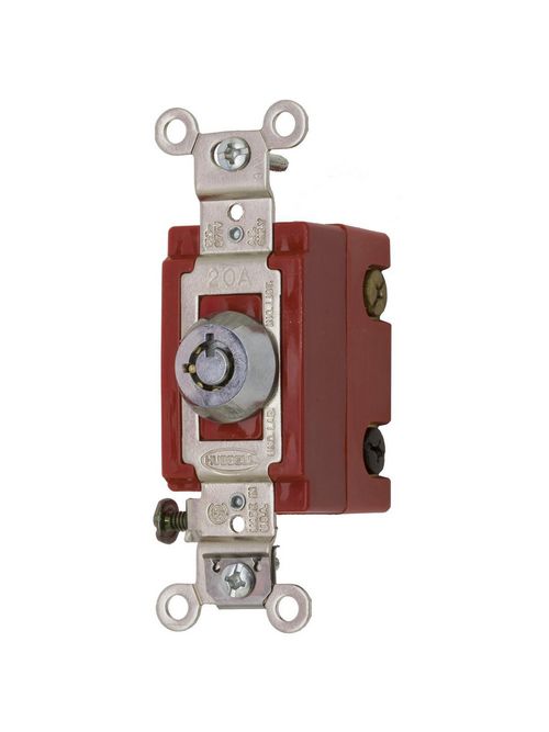 Hubbell Wiring Devices HBL1224RKL 20 Amp 120/277 VAC 4-Way Chrome Locking Toggle Switch Hubbell Wiring Devices HBL1224RKL 20 Amp 120/277 VAC 4-Way Chrome Locking Toggle Switch