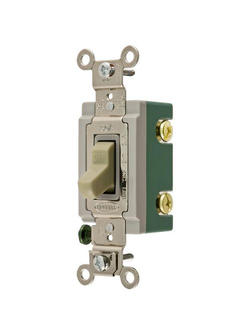 Hubbell Wiring Devices HBL3031I 30 Amp 120/277 VAC 1-Pole Ivory Toggle Switch Hubbell Wiring Devices HBL3031I 30 Amp 120/277 VAC 1-Pole Ivory Toggle Switch