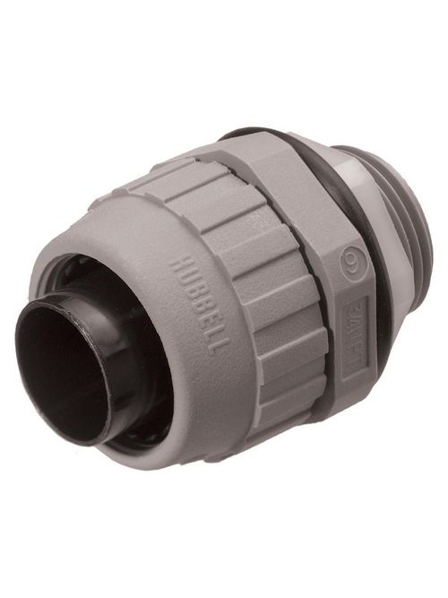 Hubbell Wiring Devices P050NGYA 1/2 Inch Gray Straight Male Non-Metallic Liquidtight Connector Hubbell Wiring Devices P050NGYA 1/2 Inch Gray Straight Male Non-Metallic Liquidtight Connector