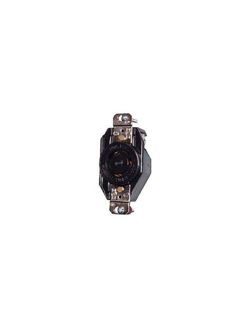 Hubbell Wiring Devices L1520R 20 Amp 3-Phase 250 VAC 3-Pole 4-Wire NEMA L15-20R Black Locking Receptacle Hubbell Wiring Devices L1520R 20 Amp 3-Phase 250 VAC 3-Pole 4-Wire NEMA L15-20R Black Locking Receptacle