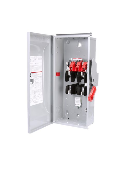 Siemens Industry HF223NR 240 VAC/250 VDC 100 Amp 2-Pole 3-Wire NEMA 3R Heavy Duty Fusible Safety Switch Siemens Industry HF223NR 240 VAC/250 VDC 100 Amp 2-Pole 3-Wire NEMA 3R Heavy Duty Fusible Safety Switch