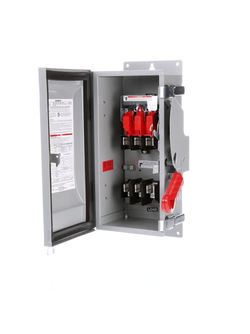 Siemens Industry HF361J 480/600 VAC 250 VDC 30 Amp 3-Pole 3-Wire NEMA 12 Heavy Duty Fusible Safety Switch Siemens Industry HF361J 480/600 VAC 250 VDC 30 Amp 3-Pole 3-Wire NEMA 12 Heavy Duty Fusible Safety Switch