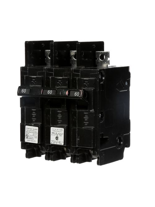 Siemens Industry BQ3B060H 240 Volt 60 Amp 22 kaic 3-Pole Type BQH Circuit Breaker Siemens Industry BQ3B060H 240 Volt 60 Amp 22 kaic 3-Pole Type BQH Circuit Breaker