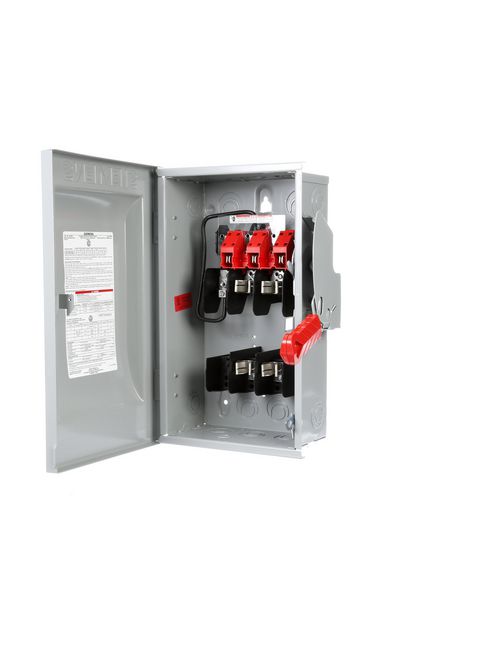 Siemens Industry HF262 480/600 VAC 250/600 VDC 60 Amp 2-Pole 2-Wire NEMA 1 Heavy Duty Fusible Safety Switch Siemens Industry HF262 480/600 VAC 250/600 VDC 60 Amp 2-Pole 2-Wire NEMA 1 Heavy Duty Fusible Safety Switch