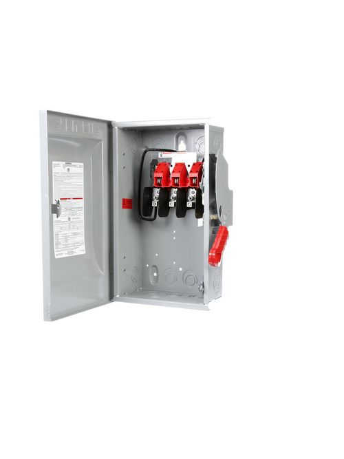 Siemens Industry HNF262 480/600 VAC 250/600 VDC 60 Amp 2-Pole 2-Wire NEMA 1 Heavy Duty Non-Fusible Safety Switch Siemens Industry HNF262 480/600 VAC 250/600 VDC 60 Amp 2-Pole 2-Wire NEMA 1 Heavy Duty Non-Fusible Safety Switch