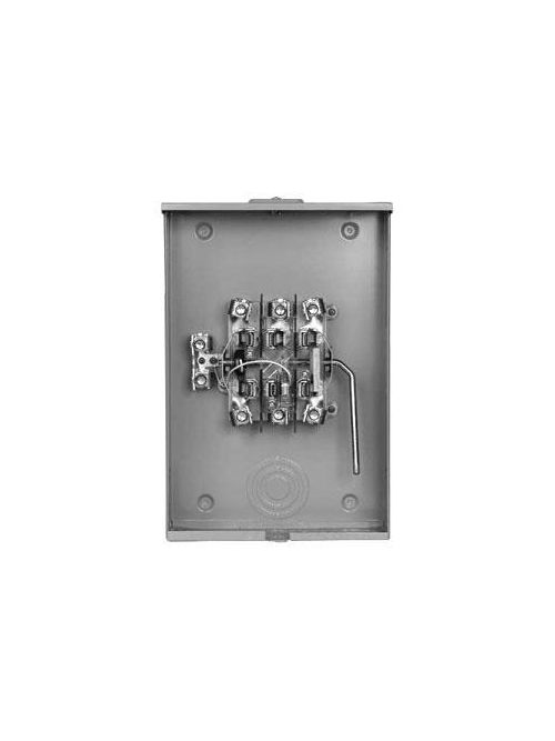 Product image for Siemens 40007-016 600 VAC 200 Amp 3-Phase 4-Wire 7-Jaw 1-Position Lever Bypass Ringless Meter Mounting Equipment