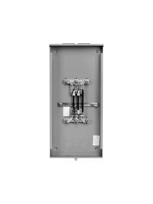 Product image for Siemens 9817-9566 600 VAC 480 Amp 1-Phase 3/4-Wire NEMA 3R Bolt-In Ringless Meter Mounting Equipment