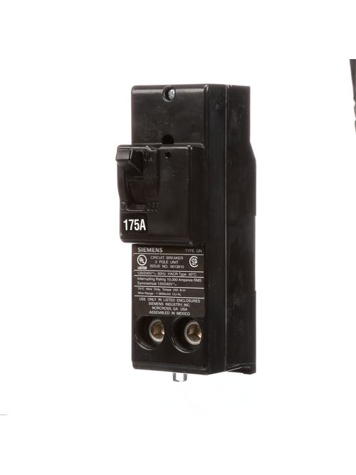 Siemens Industry QN2175 120/240 Volt 175 Amp 10 kaic 2-Pole Circuit Breaker Siemens Industry QN2175 120/240 Volt 175 Amp 10 kaic 2-Pole Circuit Breaker