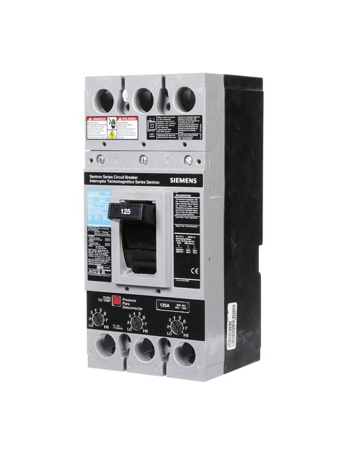 Siemens Industry FXD63B125 3-Pole 600 VAC 125 Amp 22 kA Non-Interchangeable Trip Thermal Magnetic Molded Case Circuit Breaker Siemens Industry FXD63B125 3-Pole 600 VAC 125 Amp 22 kA Non-Interchangeable Trip Thermal Magnetic Molded Case Circuit Breaker