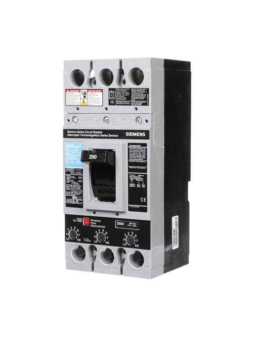 Siemens Industry FXD63B250 3-Pole 600 VAC 250 Amp 22 kA Non-Interchangeable Trip Thermal Magnetic Molded Case Circuit Breaker Siemens Industry FXD63B250 3-Pole 600 VAC 250 Amp 22 kA Non-Interchangeable Trip Thermal Magnetic Molded Case Circuit Breaker