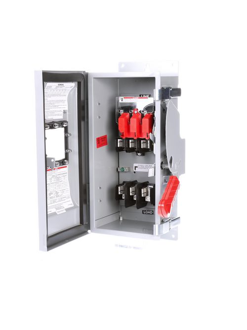 Siemens Industry HF361JW 240/480/600 VAC/250 VDC 30 Amp 3-Pole 3-Wire NEMA 3R/3S/12 Heavy Duty Fusible Safety Switch Siemens Industry HF361JW 240/480/600 VAC/250 VDC 30 Amp 3-Pole 3-Wire NEMA 3R/3S/12 Heavy Duty Fusible Safety Switch