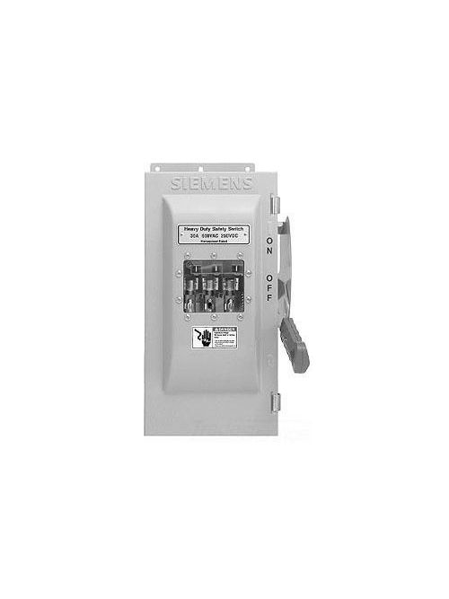 Product image for Siemens HF366JW 240/480/600 VAC/250 VDC 600 Amp 3-Pole 3-Wire NEMA 3R/3S/12 Heavy Duty Fusible Safety Switch