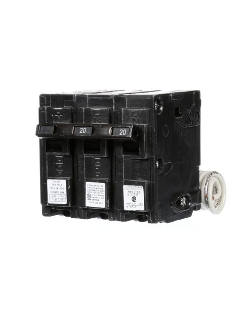 Siemens Industry Q22000S01 2-Pole 20 Amp 120/240 VAC 10 kA 120 Volt Shunt Trip Circuit Breaker Siemens Industry Q22000S01 2-Pole 20 Amp 120/240 VAC 10 kA 120 Volt Shunt Trip Circuit Breaker