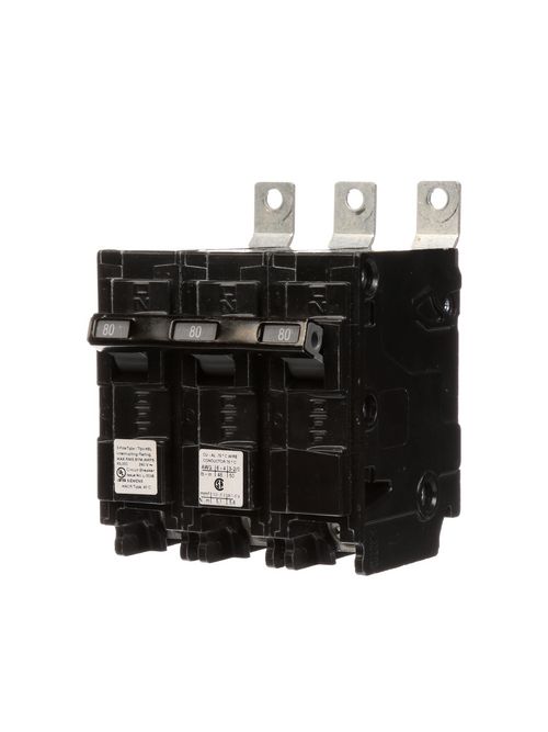 Siemens Industry B380HH 3-Pole 80 Amp 240 Volt 65 kA Bolt-On Molded Circuit Breaker Siemens Industry B380HH 3-Pole 80 Amp 240 Volt 65 kA Bolt-On Molded Circuit Breaker