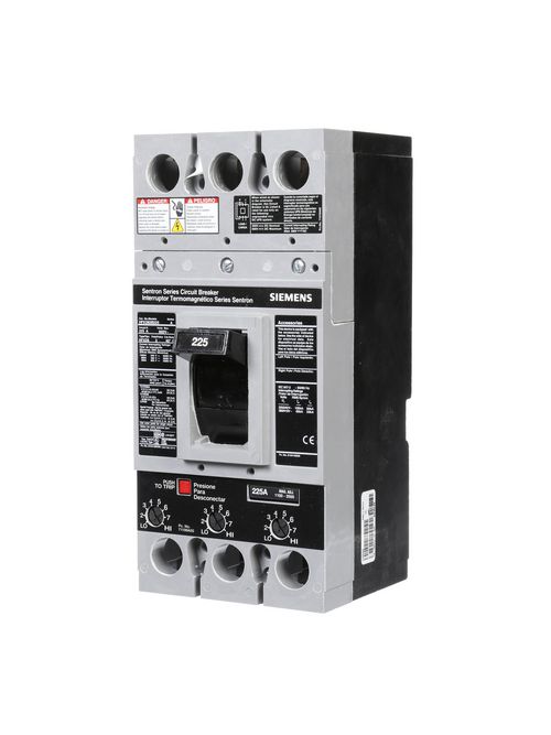 Siemens Industry HFXD63B225 3-Pole 225 Amp 600 VAC 25 kA Molded Case Circuit Breaker Siemens Industry HFXD63B225 3-Pole 225 Amp 600 VAC 25 kA Molded Case Circuit Breaker