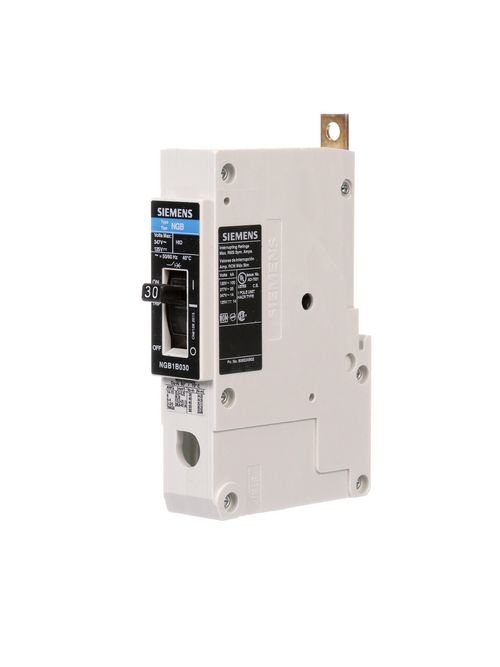 Siemens Industry NGB1B030B 1-Pole 30 Amp 347 Volt 14 kA Molded Case Circuit Breaker Siemens Industry NGB1B030B 1-Pole 30 Amp 347 Volt 14 kA Molded Case Circuit Breaker