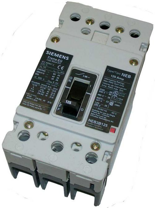 Product image for Siemens NEB3B100B 3-Pole 480 VAC 100 Amp 35 kA Panelboard Mount Thermal Magnetic Molded Case Circuit Breaker