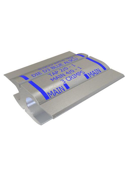ILSCO AH-4 600 Volt 1 to 4/0 AWG Run 1 to 2/0 AWG Tap 2.5 x 2.38 Inch Aluminum Alloy Compression Tap Connector ILSCO AH-4 600 Volt 1 to 4/0 AWG Run 1 to 2/0 AWG Tap 2.5 x 2.38 Inch Aluminum Alloy Compression Tap Connector