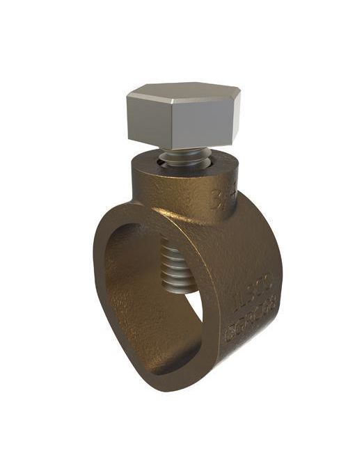 ILSCO CGRC-68 10 to 2 AWG 0.56 x 1.06 x 0.75 Inch Stainless Steel Hardware Cast Bronze Ground Rod Clamp ILSCO CGRC-68 10 to 2 AWG 0.56 x 1.06 x 0.75 Inch Stainless Steel Hardware Cast Bronze Ground Rod Clamp