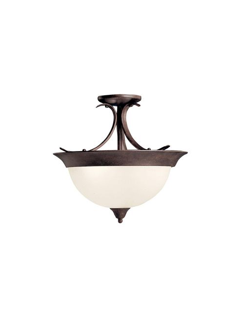 Product image for Kichler 3623TZ Dover™ 3 Light Semi Flush Tannery Bronze™