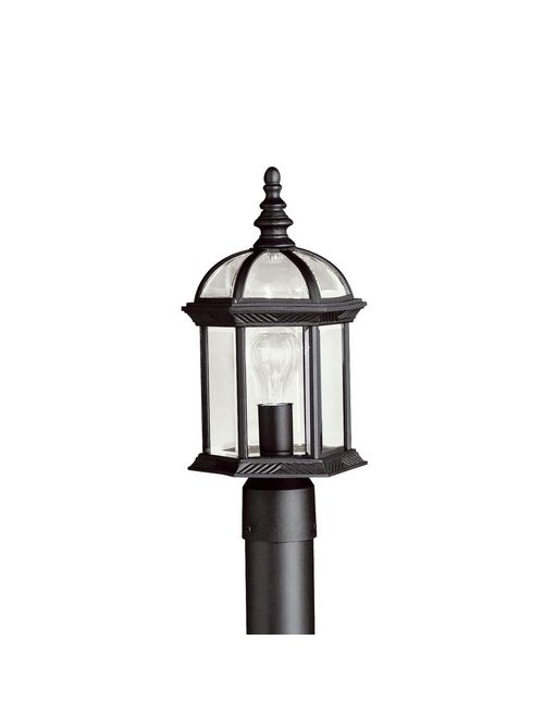 Product image for Kichler 9935BK Barrie 1-Light Black LED Outdoor Pendant