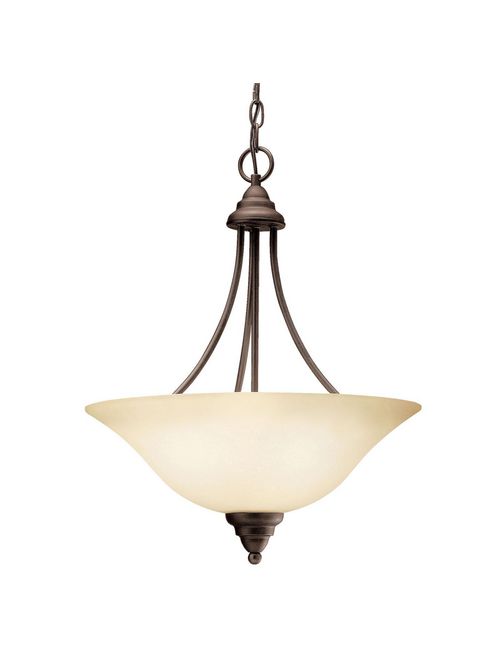 Product image for Kichler 3277OZ Telford™ 3 Light Inverted Pendant Olde Bronze®