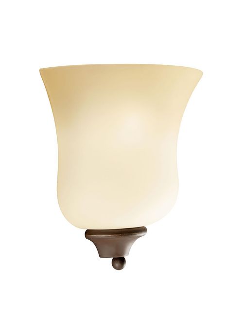 Product image for Kichler 6086OZ Wedgeport Olde Bronze Half Glass Wall Sconce