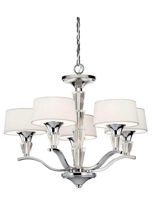 Product image for Kichler 42029CH Crystal Persuasion™ 5 Light Mini Chandelier Chrome