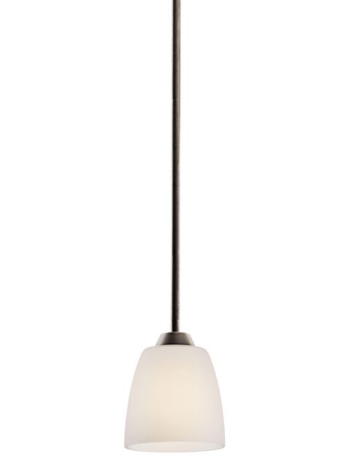 Product image for Kichler 42562OZ Granby™ 1 Light Mini Pendant Olde Bronze®