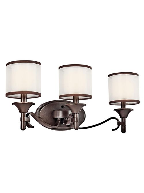 Product image for Kichler 45283MIZ Lacey Mission Bronze 3 Bathroom Light