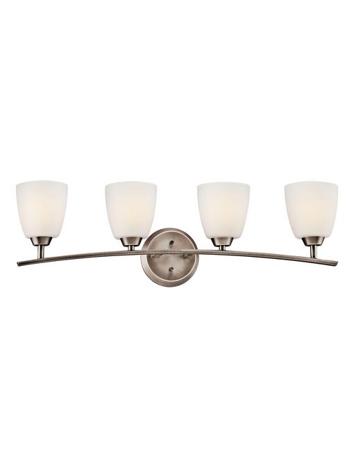 Product image for Kichler 45361BPT Granby™ 4 Light Vanity Light Brushed Pewter
