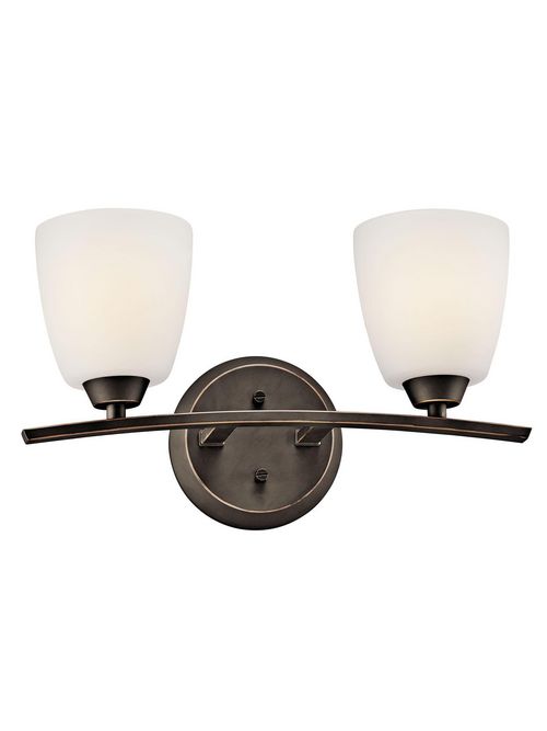 Product image for Kichler 45359OZ Granby™ 2 Light Vanity Light Olde Bronze®