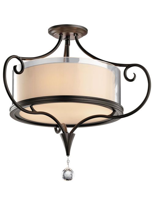 Product image for Kichler 42866SWZ Semi Flush 2Lt