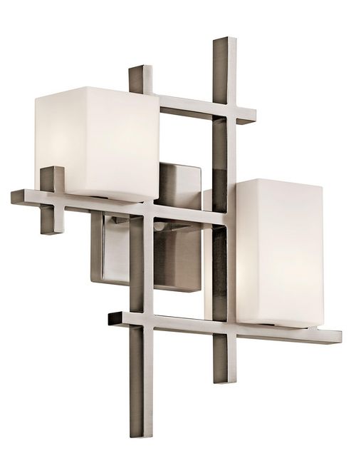 Product image for Kichler 42942CLP Wall Sconce 2Lt Halog