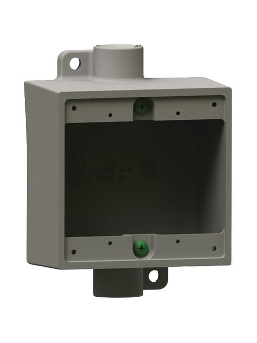 Hubbell Electrical Systems 2FDC-2 3/4 Inch 2-Gang Copper Free Aluminum Type 2FDC Deep Cast Device Box with Mounting Lug Hubbell Electrical Systems 2FDC-2 3/4 Inch 2-Gang Copper Free Aluminum Type 2FDC Deep Cast Device Box with Mounting Lug