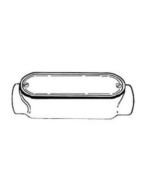 Product image for Hubbell Electrical Systems EAC-1CG 1/2 Inch Painted Aluminum Type C Threaded Conduit Body with Cover and Gasket