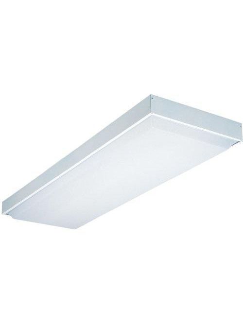Product image for Lithonia Lighting 11232RE WH 1 x 4 Foot 2-Lamp 32 W 120 Volt White T8 Fluorescent Ceiling Light Fixture