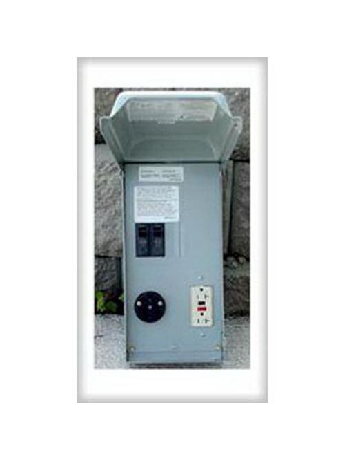 Product image for Midwest Electric Products U041C010 120/240 Volt 70 Amp Galvanized Steel Unmetered Power Outlet