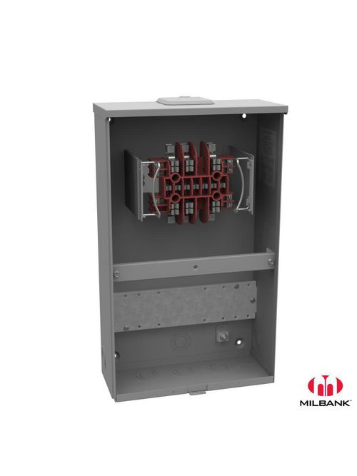 Milbank UC3423-XL 600 VAC 20 Amp 13-Terminal 3-Phase 1-Position Ringless Overhead/Underground Meter Socket Milbank UC3423-XL 600 VAC 20 Amp 13-Terminal 3-Phase 1-Position Ringless Overhead/Underground Meter Socket