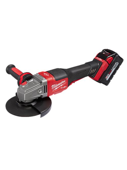 Product image for Milwaukee 2980-22 M18™ FUEL™ 4-1/2"-6" No Lock Braking Grinder with Paddle Switch 2 Battery Kit