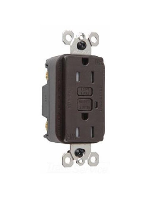 Product image for Pass & Seymour 1595-TRWRBK GFCI Tamper-Resistant Weather Resistant, 15A 125V Feed Thru - Black