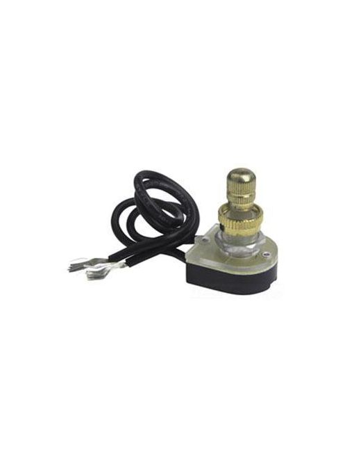 Product image for Pass & Seymour 90577 1.25 Inch 125/250 VAC 3/6 Amp 1-Pole 2-Position Rotary Canopy Switch