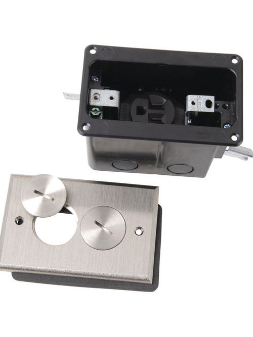 Pass & Seymour FB1TRSRN Tamper Resistant Floor Box Assembly for One Gang Wood Sub-Floor Pass & Seymour FB1TRSRN Tamper Resistant Floor Box Assembly for One Gang Wood Sub-Floor