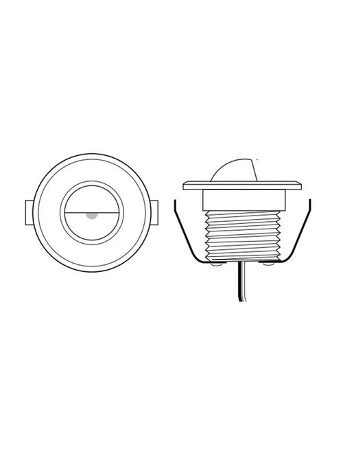 Product image for GMLTG GML-RS-BN 12VDC 1W IP67 MARKERLIGHT WITH A ROUND SCOOP BRUSHED NECKEL TRIM
