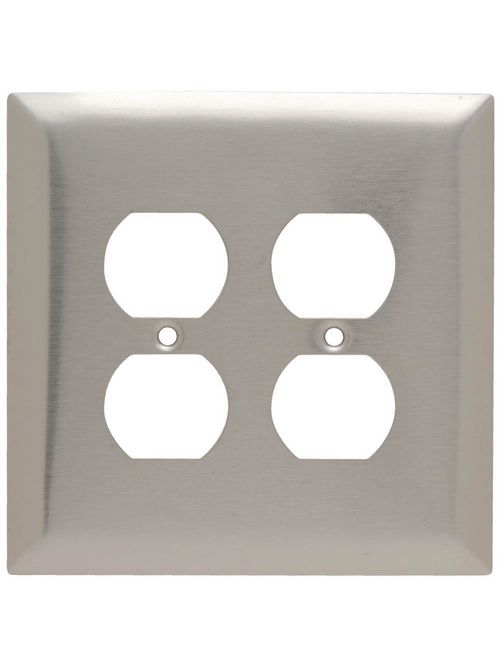 Pass & Seymour SSO82 2-Gang 2-Duplex Receptacle Smooth Brushed Stainless Steel Jumbo Wallplate Pass & Seymour SSO82 2-Gang 2-Duplex Receptacle Smooth Brushed Stainless Steel Jumbo Wallplate