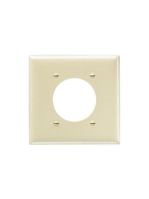 Product image for Pass & Seymour SP703LA Light Almond Two Gang Power Outlet Receptacle Openings