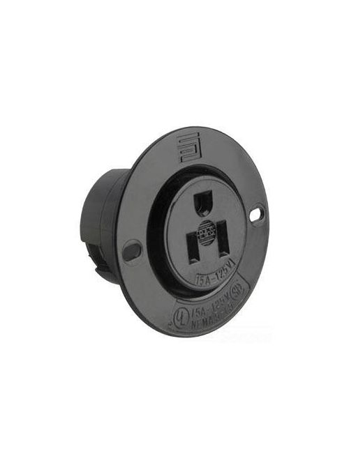 Product image for P&S 5279-SSBK GRY FLG OUTLT 15A125V