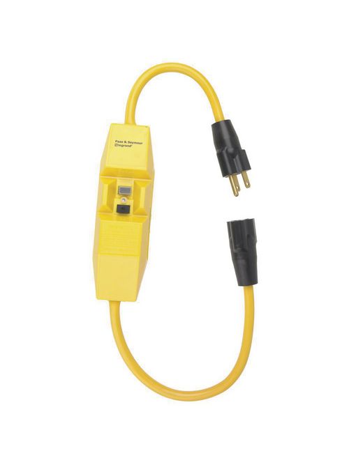 Pass & Seymour 1594-PC2M 15 Amp 125 VAC NEMA 5-15P/R Black Durable Polycarbonate Manual Reset Portable Cord Pass & Seymour 1594-PC2M 15 Amp 125 VAC NEMA 5-15P/R Black Durable Polycarbonate Manual Reset Portable Cord