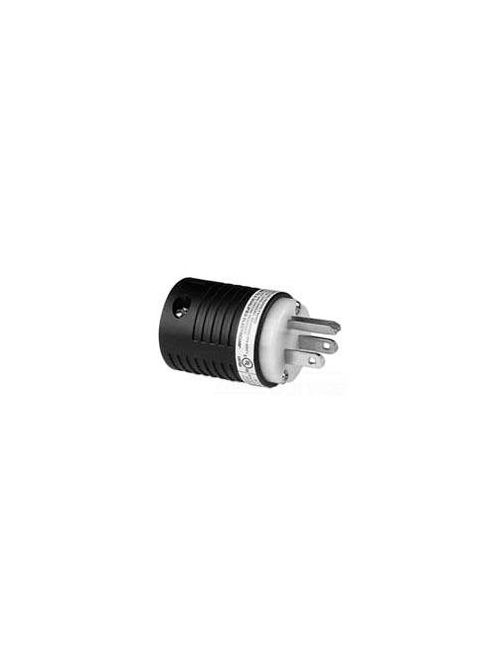 Product image for Pass & Seymour PS5266X 15 Amp 125 VAC 2-Pole 3-Wire NEMA 5-15P Black and White Nylon Polarized Straight Blade Plug